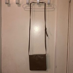 Vintage Bergdorf Goodman logo tan small bag